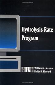 Cover of: Hydrolysis Rate Program by Philip H. Howard, William M. Meylan, Philip H. Howard, William M. Meylan