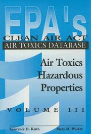 Cover of: EPA'S Clean Air Act Air Toxics Database, Volume III