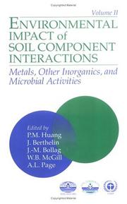 Cover of: Environmental impact of soil component by edited by P.M. Huang ... [et al.].