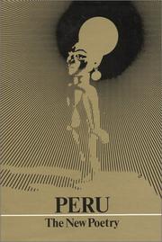 Cover of: Peru, the new poetry by edited by David Tipton.