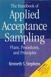 Cover of: The Handbook of Applied Acceptance Sampling: Plans, Procedures & Principles