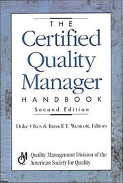 Cover of: The Certified Quality Manager Handbook by 