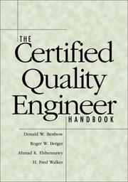 Cover of: The Certified Quality Engineer Handbook