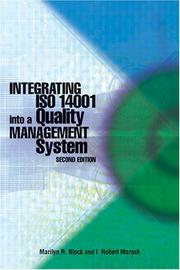 Cover of: Integrating ISO 14001 into a Quality Management System (Second Edition)