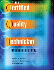 Cover of: The Certified Quality Technician Handbook