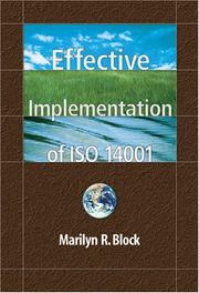 Cover of: Effective Implementation of ISO 14001