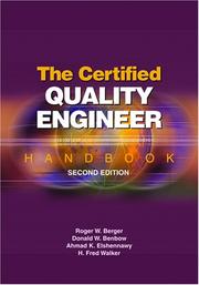 Cover of: The Certified Quality Engineer Handbook, Second Edition by 