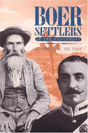 Cover of: Boer settlers in the Southwest