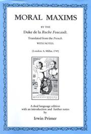 Cover of: Moral maxims by François duc de La Rochefoucauld