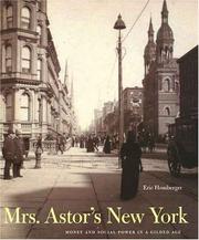 Cover of: Mrs. Astor's New York by Eric Homberger