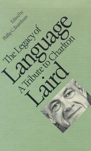 Cover of: The Legacy of language by edited by Phillip C. Boardman.