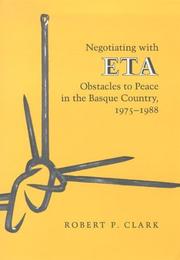 Cover of: Negotiating with ETA by Clark, Robert P.