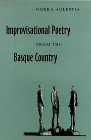 Cover of: Improvisational poetry from the Basque country by Gorka Aulestia