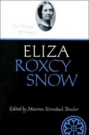 Cover of: The personal writings of Eliza Roxcy Snow by Eliza R. Snow