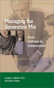 Cover of: Managing the generation mix by Martin, Carolyn A., Ph. D., Martin, Carolyn A., Ph. D.