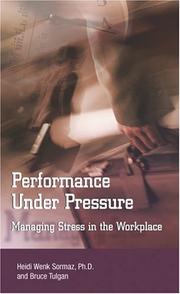 Cover of: Performance under pressure by Heidi Wenk Sormaz
