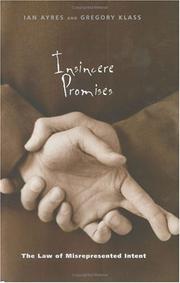 Cover of: Insincere Promises: The Law of Misrepresented Intent