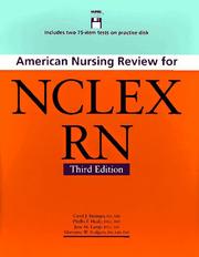 Cover of: American nursing review for NCLEX-RN by Carol J. Bininger