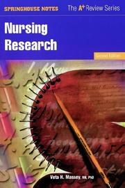 Cover of: Nursing research