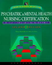 American nursing review for psychiatric and mental health nursing certification by Nancy Randolph