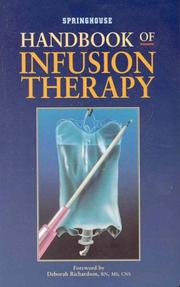 Cover of: Handbook of Infusion Therapy