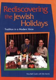 Cover of: Rediscovering the Jewish Holidays: Tradition in a Modern Voice