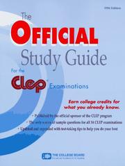 Cover of: The Official Study Guide for the Clep Examinations 1996: Earn College Credits for What You Already Know (Clep Official Study Guide)