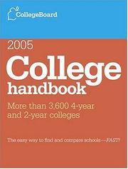 Cover of: College Handbook 2005: All-new 42nd edition (College Handbook)