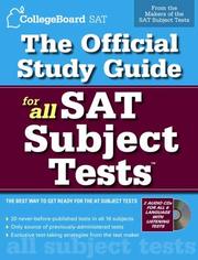 Cover of: The Official Study Guide for All SAT Subject Tests (Real Sats) by College Board, College Entrance Examination Board