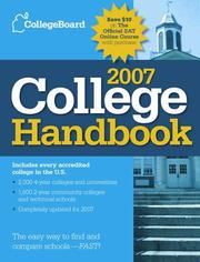 Cover of: The College Board College Handbook 2007 by College Board