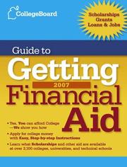 Cover of: The College Board Guide to Getting Financial Aid 2007 (College Board Guide to Getting Financial Aid)