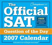 Cover of: The College Board Official SAT Question of the Day 2007 Calendar