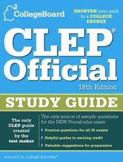 Cover of: CLEP Official Study Guide by College Board, College Board