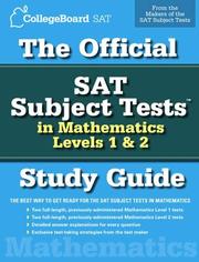 Cover of: The Official SAT Subject Tests in Mathematics Levels 1 & 2 Study Guide (Official Sat Subject Tests in Mathematics Levels 1 & 2 Study Guide)