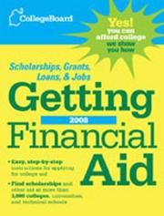 Cover of: The College Board Getting Financial Aid 2008 (College Board Guide to Getting Financial Aid) | College Board
