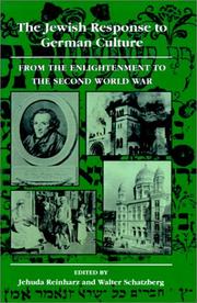 Cover of: The Jewish Response to German Culture: From the Enlightenment to the Second World War (Tauber Institute)