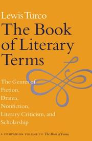 Cover of: The book of literary terms | Lewis Turco