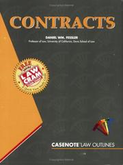 Cover of: Contracts (Casenote Outlines) by Daniel William Fessler