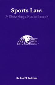 Cover of: Sports Law : A Desktop Handbook