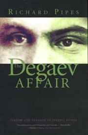 Cover of: The Degaev Affair by Richard Pipes