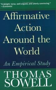 Cover of: Affirmative Action Around the World by Thomas Sowell