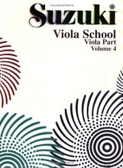 Cover of: Suzuki Viola School, Viola: Viola Part (Suzuki Method International) Vol. 4 (Suzuki Method International)