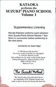 Cover of: Kataoka Performs Suzuki Piano School: Supplementary Listening (Suzuki Method Core Materials)