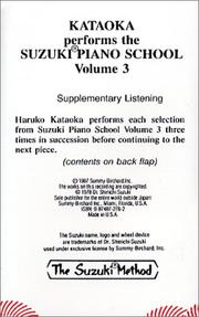 Cover of: Kataoka Performs Suzuki Piano School (Suzuki Method Core Materials)