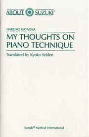 Cover of: My Thoughts on Piano Technique (About Suzuki)