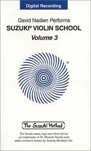 Cover of: David Nadien Performs Suzuki Violin School, Volume 3 (Suzuki Method Core Materials)