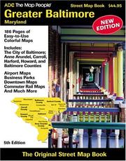 Cover of: ADC The Map People Greater Baltimore, Maryland: Street Map Book