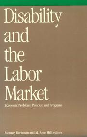 Cover of: Disability and the labor market: economic problems, policies, and programs