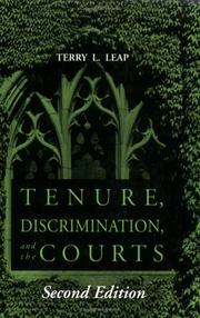 Tenure, discrimination, and the courts by Terry L. Leap