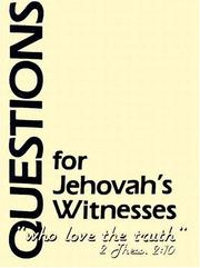 Questions for Jehovah's Witnesses by William Cetnar, Joan Cetnar